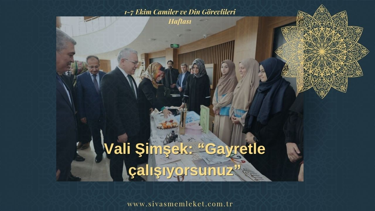 Vali Şimşek: “Gayretle çalışıyorsunuz”