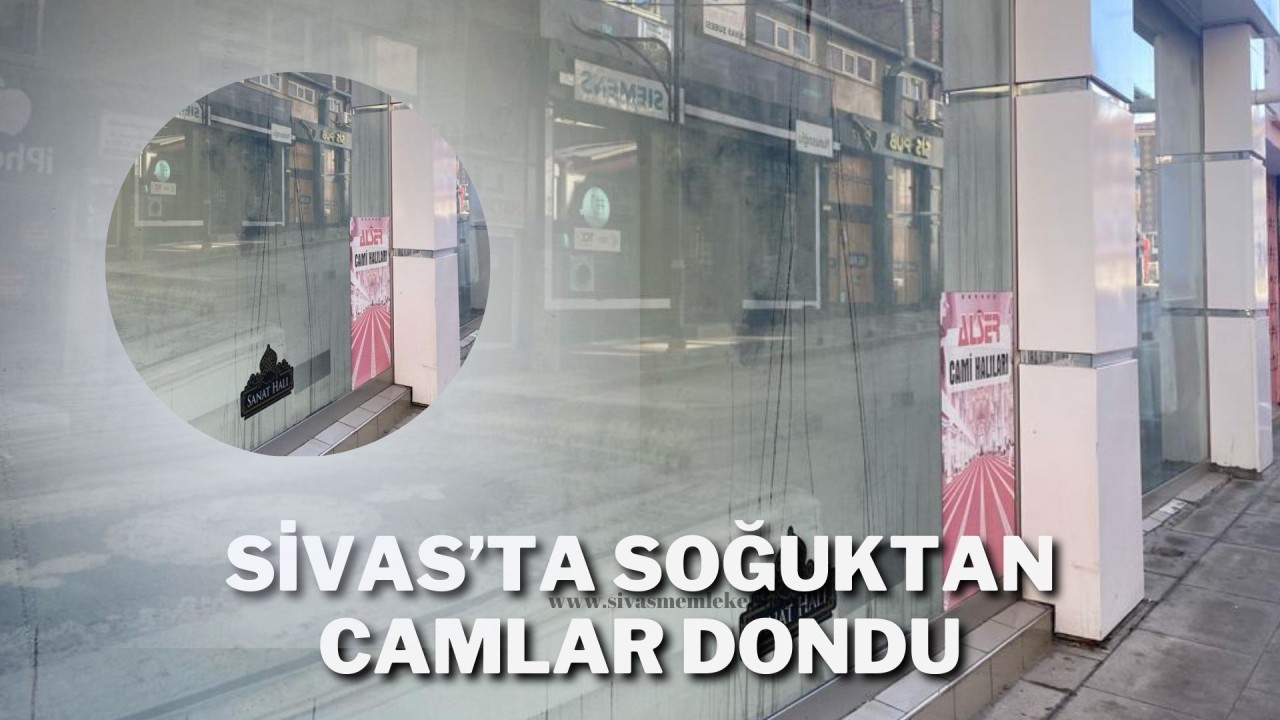 Sivas’ta Soğuktan Camlar Dondu