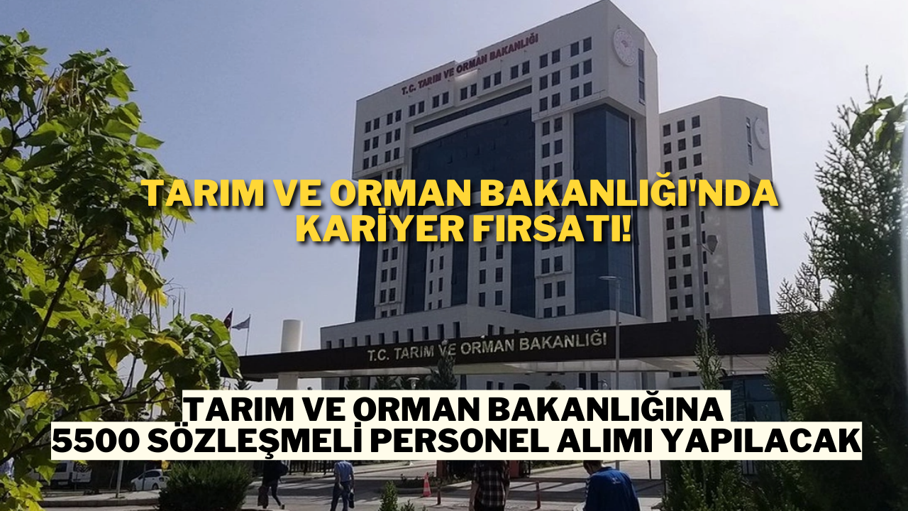 Tarım ve Orman Bakanlığı'nda kariyer fırsatı! Tarım Ve Orman Bakanlığına 5500 Sözleşmeli Personel Alımı Yapılacak