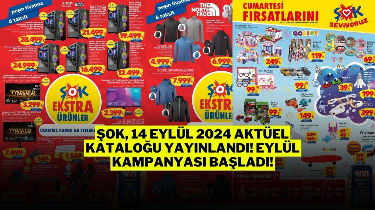 ŞOK,  14 Eylül 2024 Aktüel Kataloğu Yayınlandı! Eylül Kampanyası Başladı!