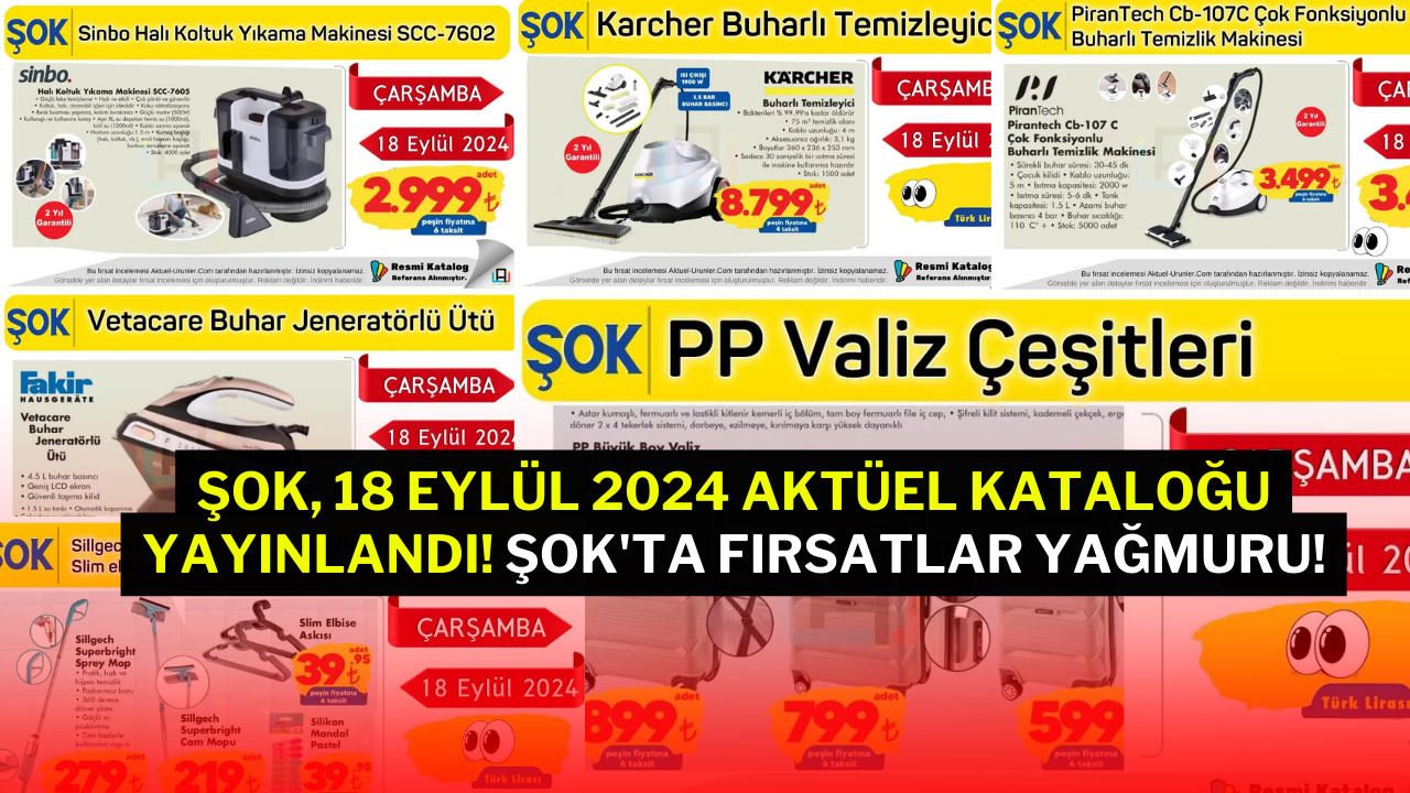 ŞOK,  18 Eylül 2024 Aktüel Kataloğu Yayınlandı! Şok'ta Fırsatlar Yağmuru!