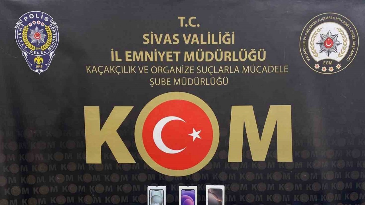 Sivas’ta Telefon Kaçakçılarına Operasyon: 1 Milyon TL’lik Ele Geçirildi