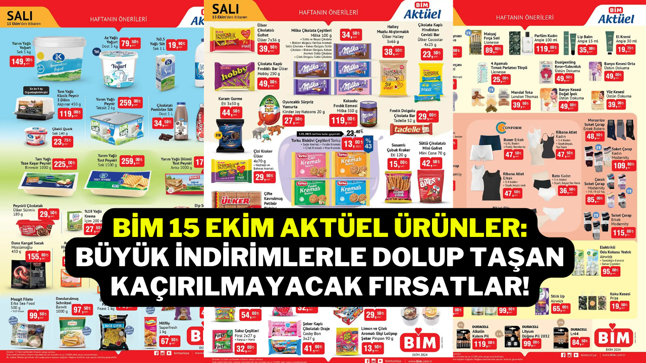 BİM 15 Ekim Aktüel Ürünler: Büyük İndirimlerle Dolup Taşan Kaçırılmayacak Fırsatlar!