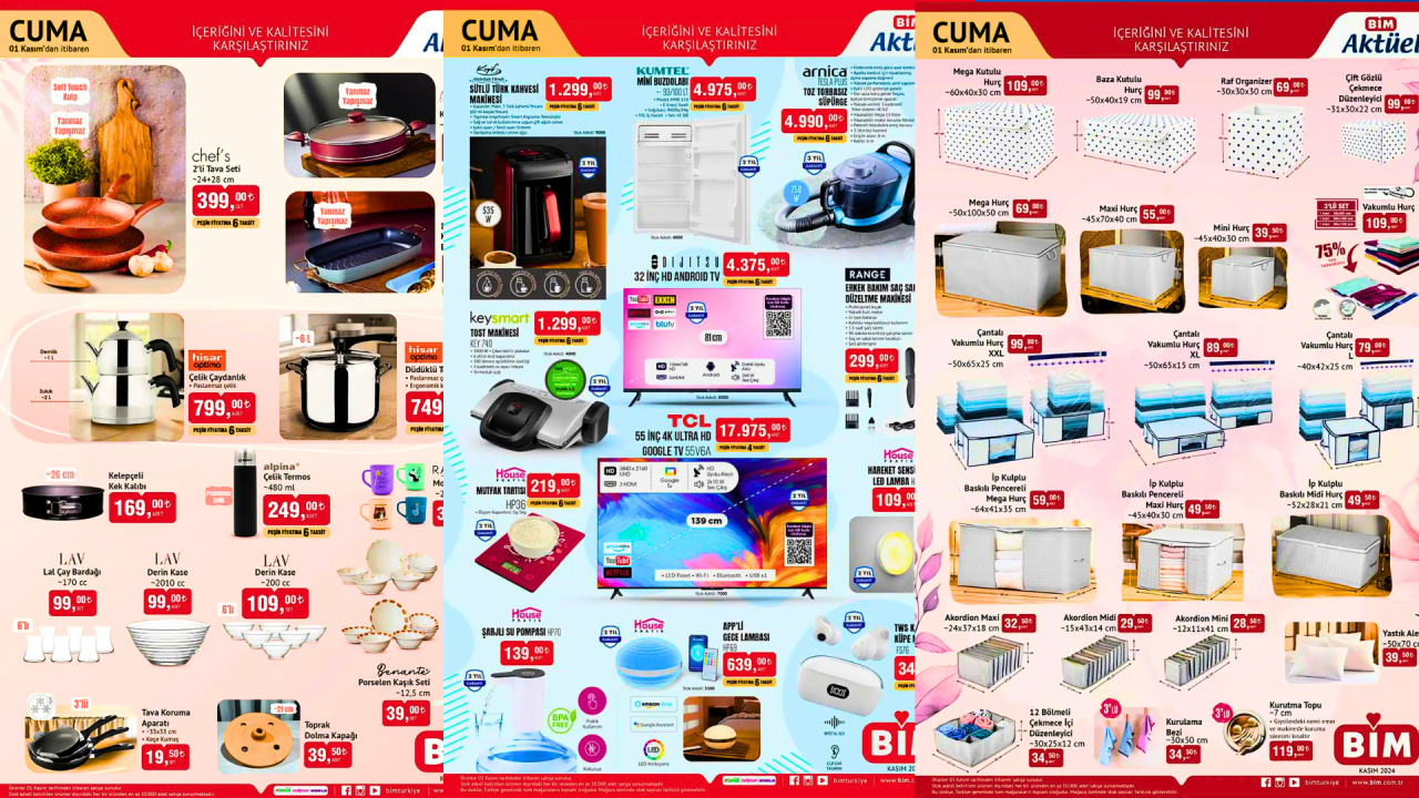 BİM 29-30 Ekim ve 1 Kasım İndirim Kataloğu: Beyaz Eşya,  Mutfak Ürünleri ve Daha Fazlası!