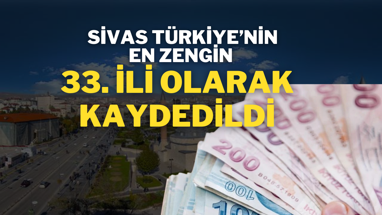 Sivas,  Türkiye’nin En Zengin 33. İli Olarak Kaydedildi