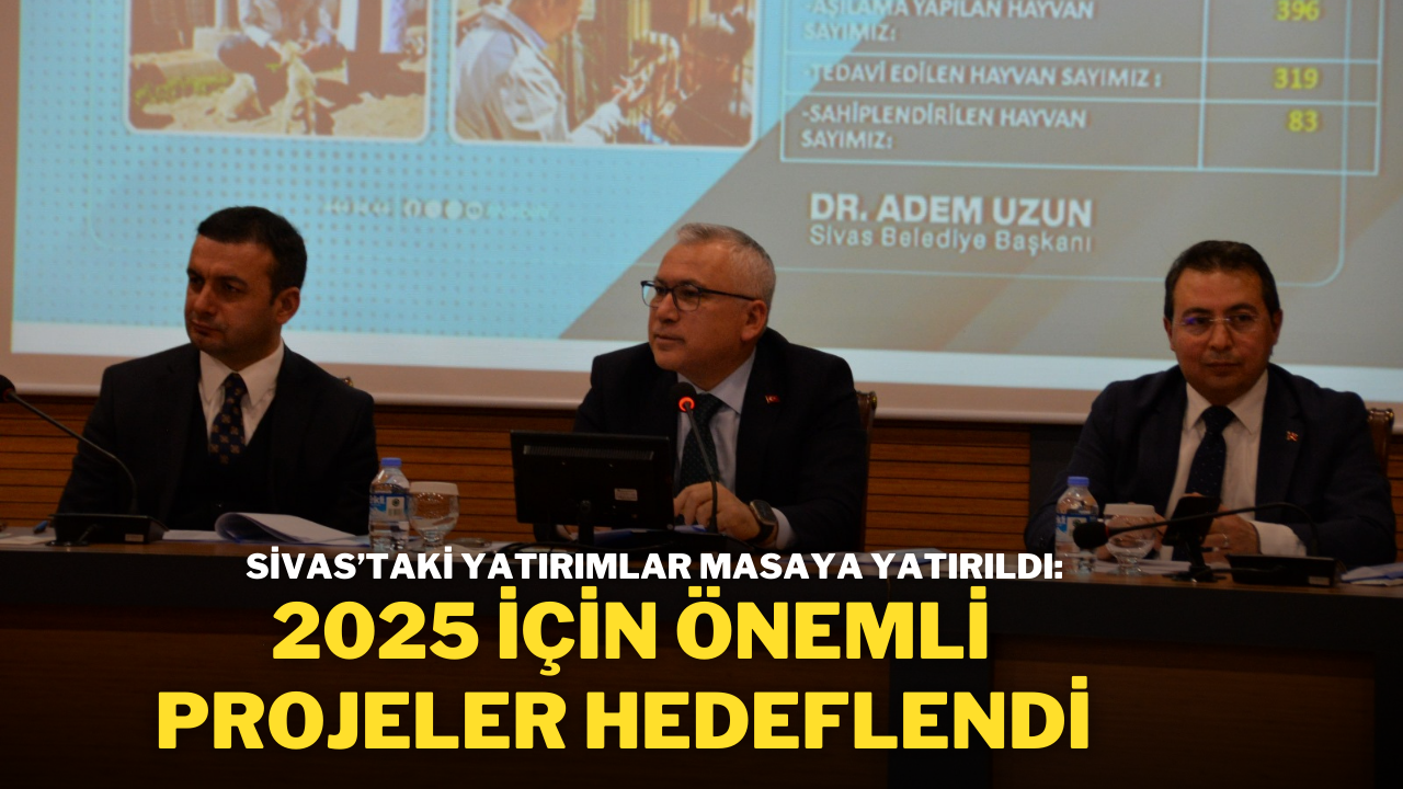 Sivas’taki Yatırımlar Masaya Yatırıldı: 2025 İçin Önemli Projeler Hedeflendi