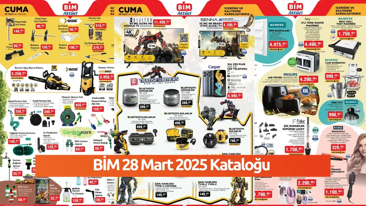 BİM 28 Mart 2025 Kataloğu: Türkiye Genelinde ve Sivas'taki BİM Marketlerde Teknoloji, Ürünlerinde Kaçırılmayacak Fırsatlar!