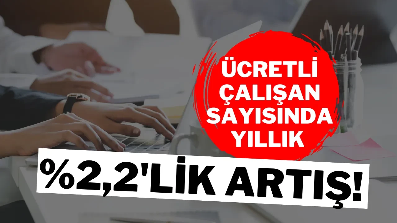 Ücretli Çalışan Sayısında Yıllık %2,2'lik Artış!