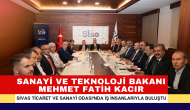 Sanayi ve Teknoloji Bakanı Mehmet Fatih Kacır,  Sivas Ticaret ve Sanayi Odası'nda İş İnsanlarıyla Buluştu