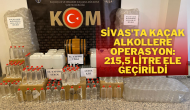 Sivas'ta Kaçak Alkollere Operasyon: 215, 5 Litre Ele Geçirildi