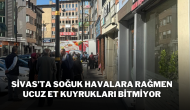 Sivas’ta Soğuk Havalara Rağmen Ucuz Et Kuyrukları Bitmiyor