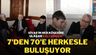 Sivas’ın Her Köşesine Ulaşan Vali Şimşek,  7'den 70’e Herkesle Buluşuyor