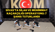 Sivas'ta Silah ve Mühimmat Kaçakçılığı Operasyonu: 7 Şahıs Tutuklandı