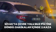 Sivas’ta Çevre Yolu Buz Pistine Döndü: Dakikalar İçinde 2.Kaza