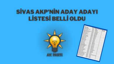 Sivas AKP’nin Aday Adayı Listesi Belli Oldu