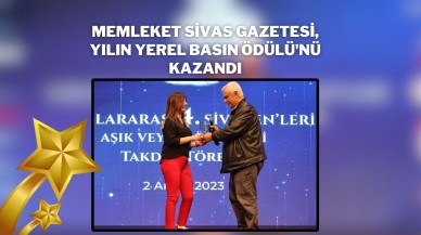 Memleket Sivas Gazetesi,  Yılın Yerel Basın Ödülü'nü Kazandı