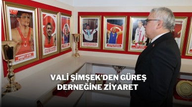 VALİ ŞİMŞEK’DEN GÜREŞ DERNEĞİNE ZİYARET