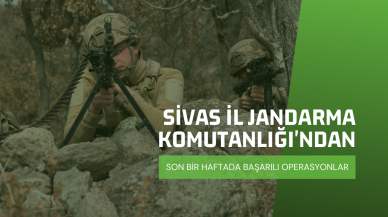 Sivas İl Jandarma Komutanlığı'ndan Son Bir Haftada Başarılı Operasyonlar