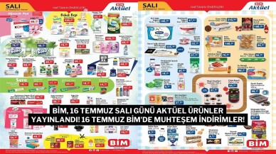 Bim 16 Temmuz Salı Günü Aktüel Ürünler Yayınlandı! 16 Temmuz Bim'de Muhteşem İndirimler!