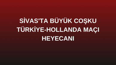 Sivas'ta Büyük Coşku: Türkiye-Hollanda Maçı Heyecanı