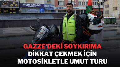 Gazze'deki Soykırıma Dikkat Çekmek İçin Motosikletle Umut Turu