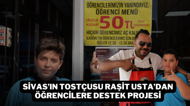 Sivas’ın Tostçusu Raşit Usta’dan Öğrencilere Destek Projesi