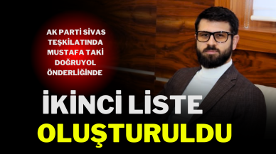 Ak Parti Sivas Teşkilatında Mustafa Taki Doğruyol Önderliğinde İkinci Liste Oluşturuldu