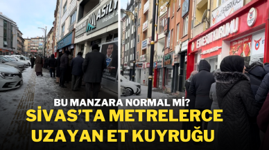 Bu Manzara Normal mi? Sivas’ta Metrelerce Uzayan Et Kuyruğu